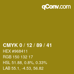 Color code: CMYK 0 / 12 / 89 / 41 | qconv.com