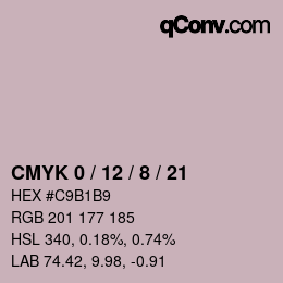 Color code: CMYK 0 / 12 / 8 / 21 | qconv.com