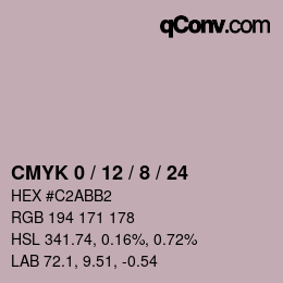 Código de color: CMYK 0 / 12 / 8 / 24 | qconv.com