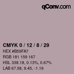 Color code: CMYK 0 / 12 / 8 / 29 | qconv.com