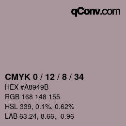 Color code: CMYK 0 / 12 / 8 / 34 | qconv.com