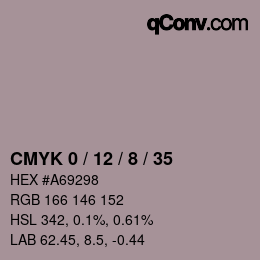 Color code: CMYK 0 / 12 / 8 / 35 | qconv.com