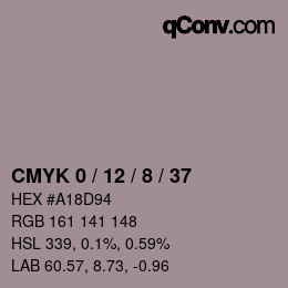 Color code: CMYK 0 / 12 / 8 / 37 | qconv.com