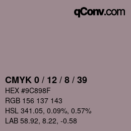 Color code: CMYK 0 / 12 / 8 / 39 | qconv.com
