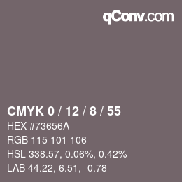 Color code: CMYK 0 / 12 / 8 / 55 | qconv.com