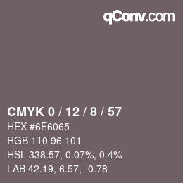 Color code: CMYK 0 / 12 / 8 / 57 | qconv.com