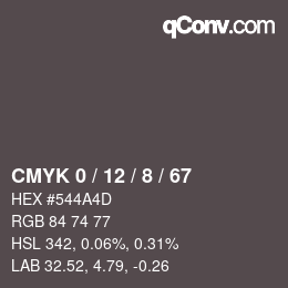 Color code: CMYK 0 / 12 / 8 / 67 | qconv.com