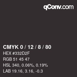 颜色代码: CMYK 0 / 12 / 8 / 80 | qconv.com