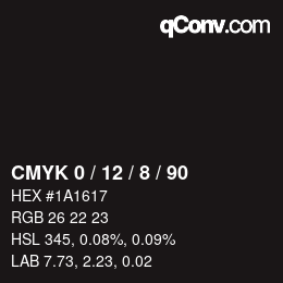 Color code: CMYK 0 / 12 / 8 / 90 | qconv.com