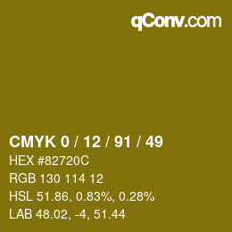 Color code: CMYK 0 / 12 / 91 / 49 | qconv.com