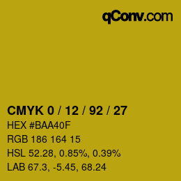 Color code: CMYK 0 / 12 / 92 / 27 | qconv.com