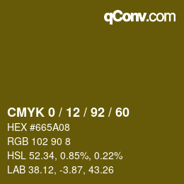 Color code: CMYK 0 / 12 / 92 / 60 | qconv.com