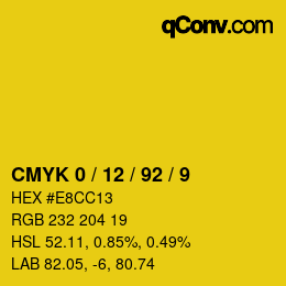 Color code: CMYK 0 / 12 / 92 / 9 | qconv.com