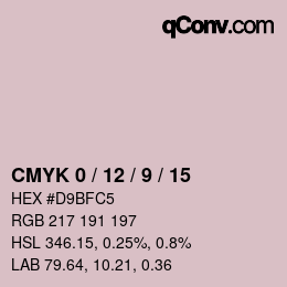 カラーコード: CMYK 0 / 12 / 9 / 15 | qconv.com