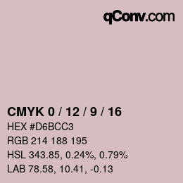 Color code: CMYK 0 / 12 / 9 / 16 | qconv.com