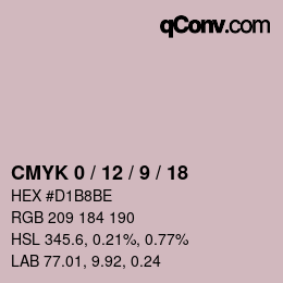Color code: CMYK 0 / 12 / 9 / 18 | qconv.com