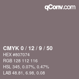 Color code: CMYK 0 / 12 / 9 / 50 | qconv.com