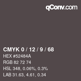 Color code: CMYK 0 / 12 / 9 / 68 | qconv.com