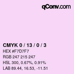 Color code: CMYK 0 / 13 / 0 / 3 | qconv.com