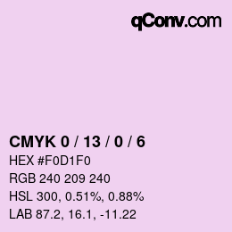 Color code: CMYK 0 / 13 / 0 / 6 | qconv.com
