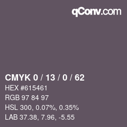 Color code: CMYK 0 / 13 / 0 / 62 | qconv.com