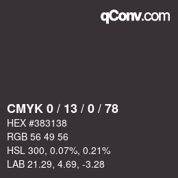 Color code: CMYK 0 / 13 / 0 / 78 | qconv.com