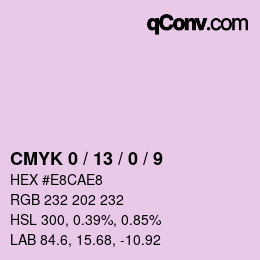 Color code: CMYK 0 / 13 / 0 / 9 | qconv.com