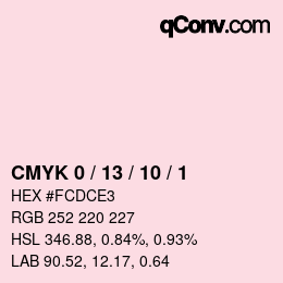 カラーコード: CMYK 0 / 13 / 10 / 1 | qconv.com