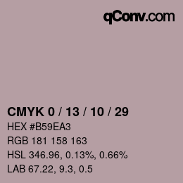 颜色代码: CMYK 0 / 13 / 10 / 29 | qconv.com