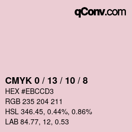 カラーコード: CMYK 0 / 13 / 10 / 8 | qconv.com