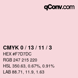 Color code: CMYK 0 / 13 / 11 / 3 | qconv.com