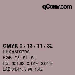 Color code: CMYK 0 / 13 / 11 / 32 | qconv.com