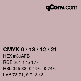 Color code: CMYK 0 / 13 / 12 / 21 | qconv.com