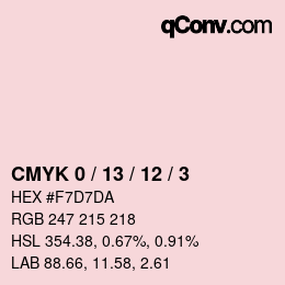 カラーコード: CMYK 0 / 13 / 12 / 3 | qconv.com