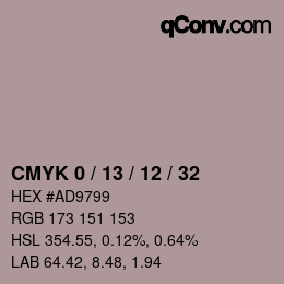 颜色代码: CMYK 0 / 13 / 12 / 32 | qconv.com