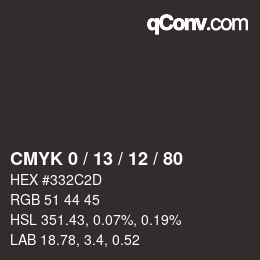 Código de color: CMYK 0 / 13 / 12 / 80 | qconv.com