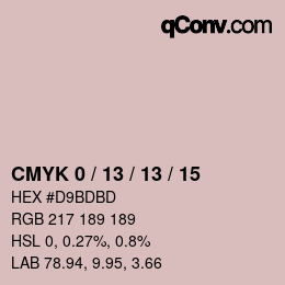 カラーコード: CMYK 0 / 13 / 13 / 15 | qconv.com