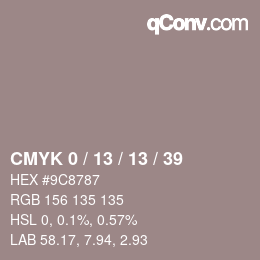 Color code: CMYK 0 / 13 / 13 / 39 | qconv.com