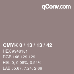 Color code: CMYK 0 / 13 / 13 / 42 | qconv.com