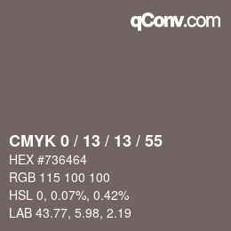 Color code: CMYK 0 / 13 / 13 / 55 | qconv.com