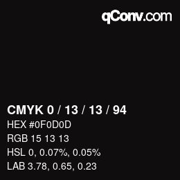 Color code: CMYK 0 / 13 / 13 / 94 | qconv.com