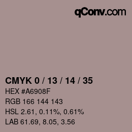 カラーコード: CMYK 0 / 13 / 14 / 35 | qconv.com