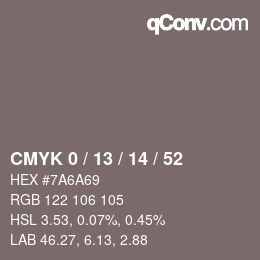 Color code: CMYK 0 / 13 / 14 / 52 | qconv.com