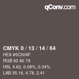 Color code: CMYK 0 / 13 / 14 / 64 | qconv.com