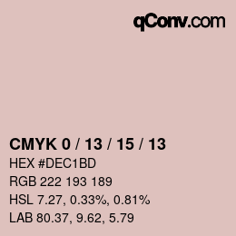 カラーコード: CMYK 0 / 13 / 15 / 13 | qconv.com