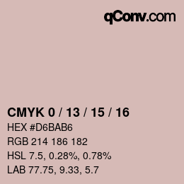 カラーコード: CMYK 0 / 13 / 15 / 16 | qconv.com