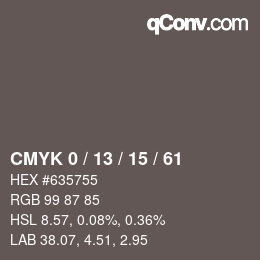Color code: CMYK 0 / 13 / 15 / 61 | qconv.com
