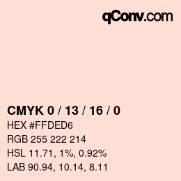 Color code: CMYK 0 / 13 / 16 / 0 | qconv.com