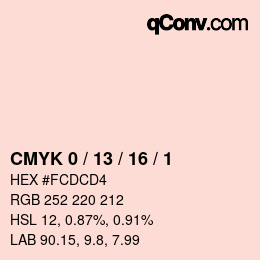 カラーコード: CMYK 0 / 13 / 16 / 1 | qconv.com