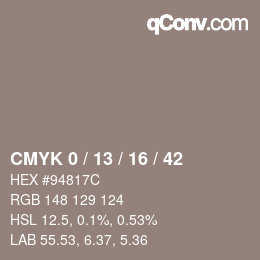 颜色代码: CMYK 0 / 13 / 16 / 42 | qconv.com